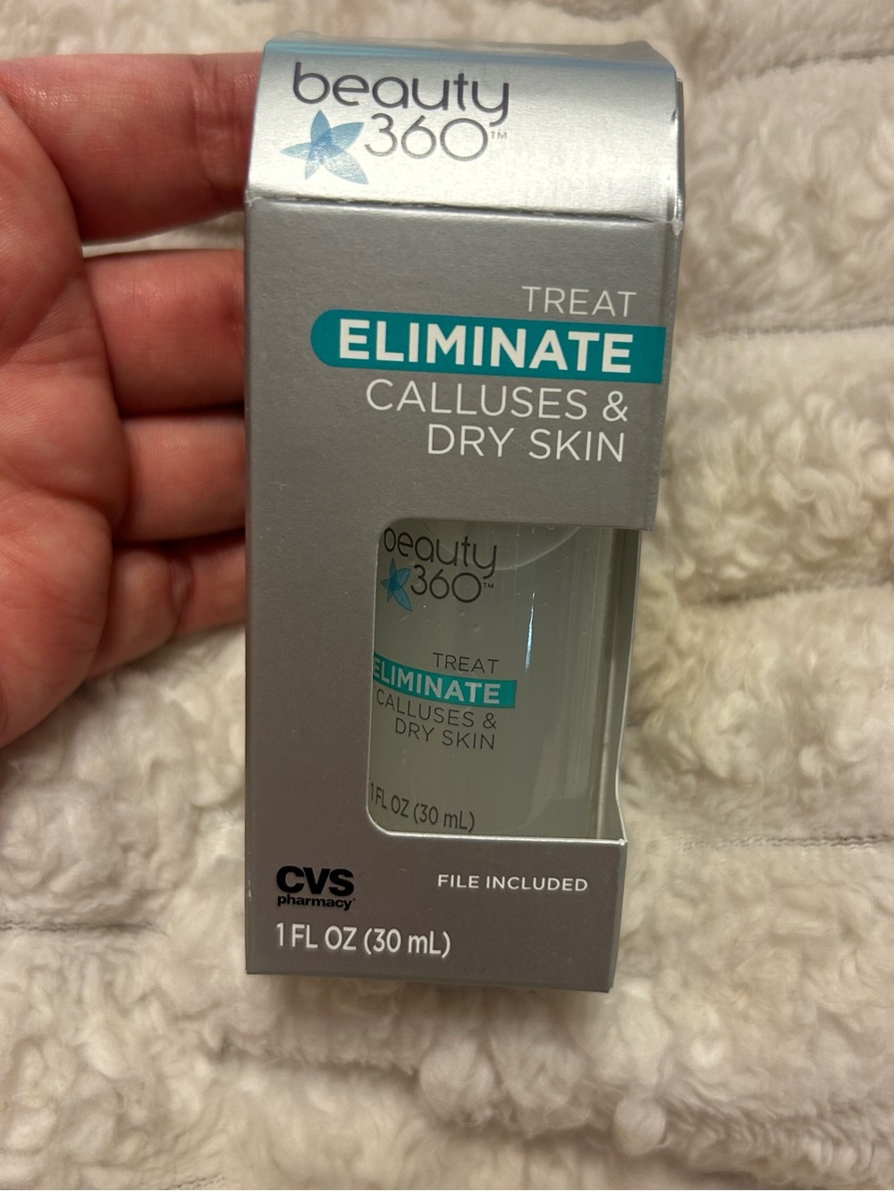 Beauty 360 Eliminate Calluses & Dry Skin Treatment 1 oz File Included New